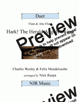 page one of Hark! The Herald Angels Swing (Flute & Alto Flute)