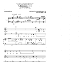 page one of Adoramus Te (2-Part Choir)