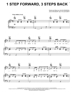 1 step forward, 3 steps back sheet music for ukulele (PDF)