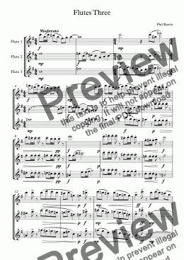 page one of Flutes Three - Flute Trio