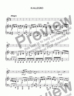 page one of Laue - Concerto for trumpet Bb and piano, 3 mvt. Allegro