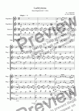 page one of Lachrymosa from Requiem