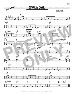 page one of Opus One (Real Book – Melody & Chords)