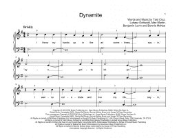 page one of Dynamite (Educational Piano)