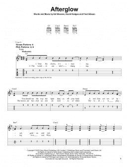 page one of Afterglow (Easy Guitar Tab)