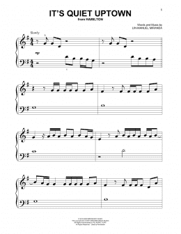 page one of It's Quiet Uptown (from Hamilton) (Beginning Piano Solo)