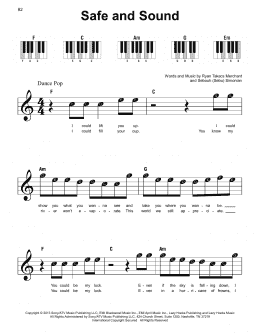 page one of Safe And Sound (Super Easy Piano)