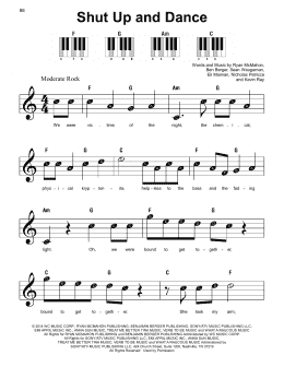 page one of Shut Up And Dance (Super Easy Piano)