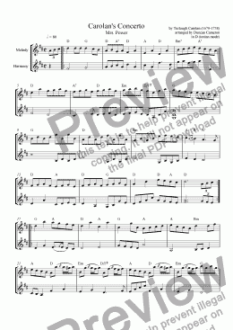 page one of Carolan's Concerto