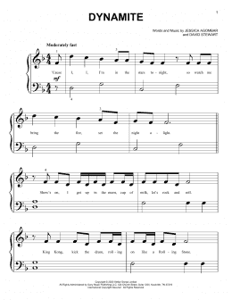 page one of Dynamite (Big Note Piano)