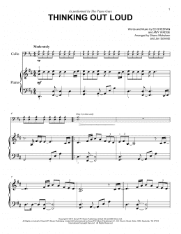 page one of Thinking Out Loud (Easy Piano Solo)