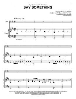 page one of Say Something (Easy Piano Solo)