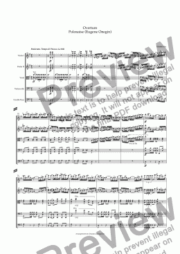 page one of Tchaikovsky Polonaise from Onegin
