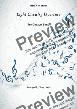 page one of Light Cavalry Overture Concertband - Score and Parts