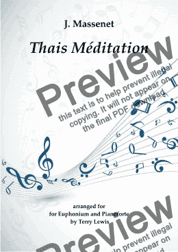 page one of Méditation from Thais- Euphonium