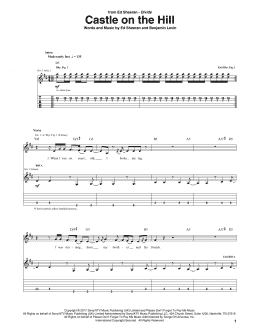 page one of Castle On The Hill (Guitar Tab)