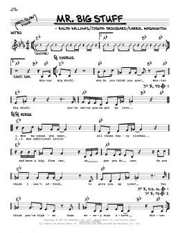 page one of Mr. Big Stuff (Real Book – Melody & Chords)