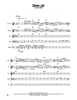 page one of Donna Lee (Transcribed Score)