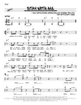page one of Stay With Me (Real Book – Melody, Lyrics & Chords)