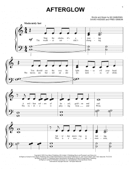 page one of Afterglow (Big Note Piano)