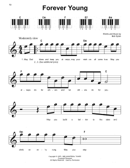 page one of Forever Young (Super Easy Piano)