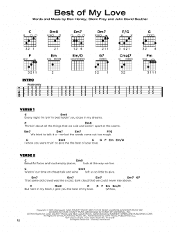 page one of Best Of My Love (Really Easy Guitar)