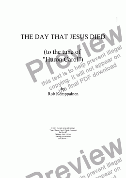 page one of The Day That Jesus Died  BUY ONE PRINT MANY