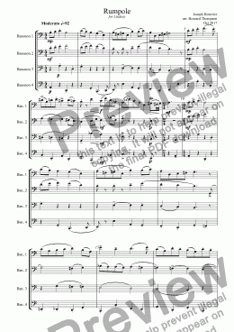 page one of Rumpole for 4 Bassoons