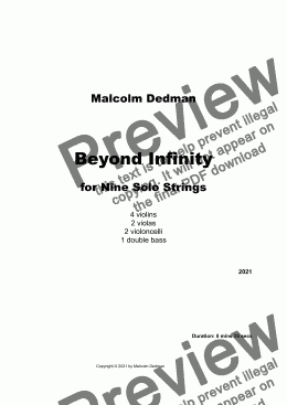 page one of Beyond Infinity