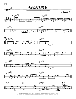 page one of Songbird (Real Book – Melody & Chords)