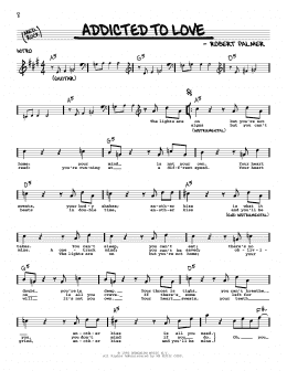 page one of Addicted To Love (Real Book – Melody, Lyrics & Chords)