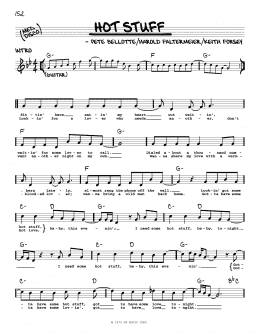 page one of Hot Stuff (Real Book – Melody, Lyrics & Chords)