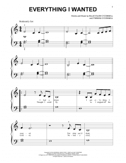 page one of everything i wanted (Beginning Piano Solo)