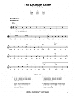 page one of The Drunken Sailor (Easy Guitar)