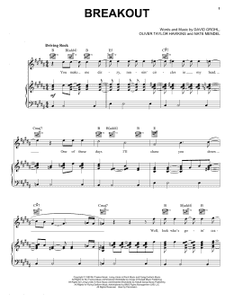 page one of Breakout (Piano, Vocal & Guitar Chords (Right-Hand Melody))
