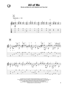 page one of All Of Me (Solo Guitar)