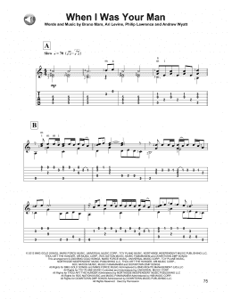 page one of When I Was Your Man (Solo Guitar)