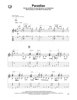 page one of Paradise (Solo Guitar)