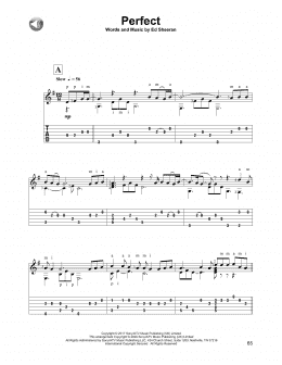 page one of Perfect (Solo Guitar)