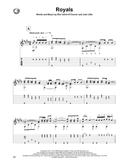 page one of Royals (Solo Guitar)