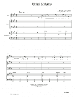 page one of Elohai N'shama (SATB Choir)