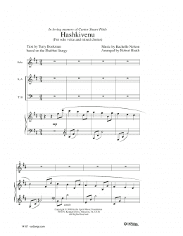 page one of Hashkivenu (SATB Choir)