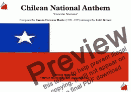 page one of Chilean National Anthem (Canción Nacional) for String Orchestra