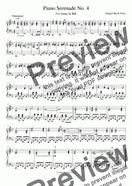 page one of Piano Serenade No. 4