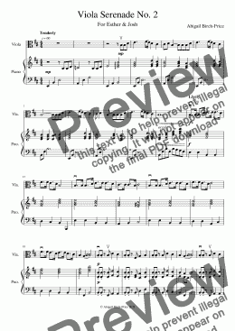 page one of Viola Serenade No. 2
