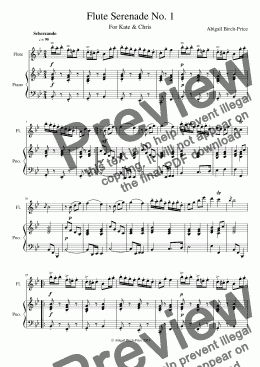 page one of Flute Serenade No. 1 