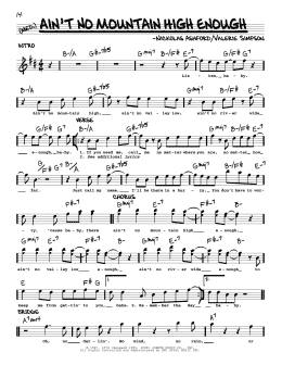 page one of Ain't No Mountain High Enough (Real Book – Melody & Chords)