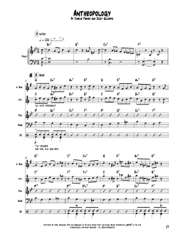page one of Anthropology (Transcribed Score)