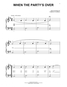 page one of when the party's over (Beginning Piano Solo)