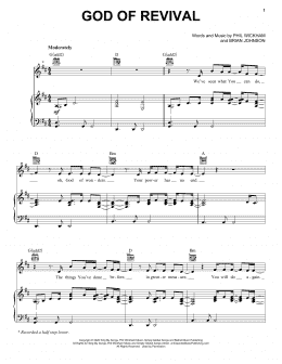 page one of God Of Revival (Piano, Vocal & Guitar Chords (Right-Hand Melody))